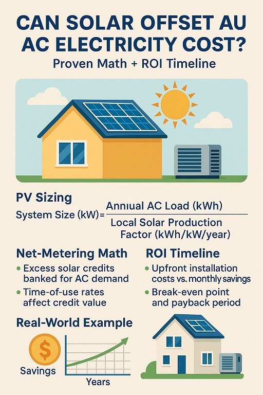 Can Solar Offset Your AC Electricity Cost? [Proven Math + ROI Timeline]